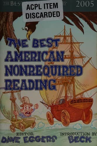 Tapa de The Best American Nonrequired Reading 2005