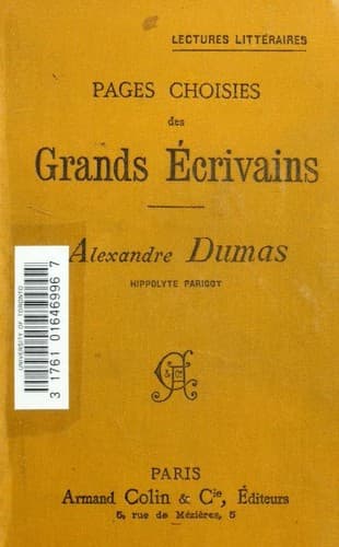 Tapa de Alexandre Dumas.