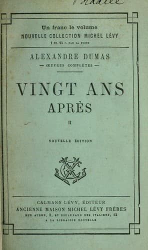 Tapa de Vingt ans après