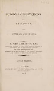 Tapa de Surgical observations on tumours, and on lumbar abscesses