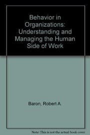 Tapa de Behavior in Organizations, Understanding and Managing the Human Side of Work