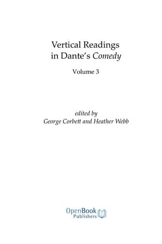 Tapa de Vertical Readings in Dante's Comedy