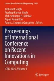 Tapa de Proceedings of International Conference on Recent Innovations in Computing