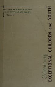 Tapa de Education of exceptional children and youth / edited by William M. Cruickshank, G. Orville Johnson