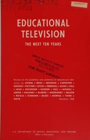 Tapa de Educational Television the Next Ten Years
