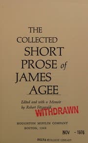 Tapa de The collected short prose of james agee