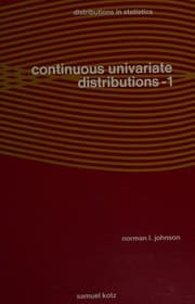 Tapa de Continuous Univariate Distributions 1