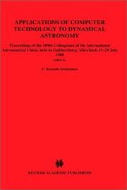 Tapa de Applications of computer technology to dynamical astronomy