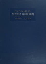 Tapa de Dictionary of Organic Compounds. Volume One