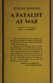 Tapa de A fatalist at war