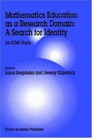 Tapa de Mathematics Education As a Research Domain