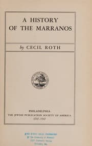 Tapa de A History of the Marranos