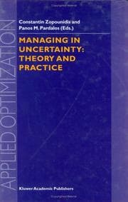 Tapa de Managing in uncertainty