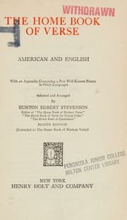 Tapa de The Home Book of Verse