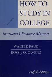 Tapa de How to Study in College Instructor's Resource Manual