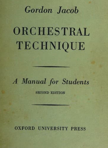 Tapa de Orchestral Technique