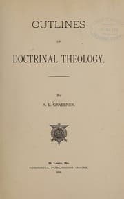 Tapa de Outlines of doctrinal theology
