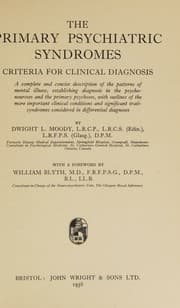Tapa de The Primary Psychiatric Syndromes Criteria for Clinical Diagnosis