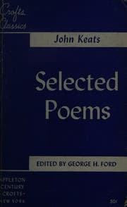 Tapa de Selected Poems of John Keats
