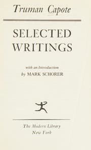 Tapa de Selected Writings of Truman Capote