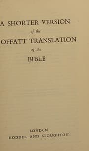 Tapa de A Shorter Version of the Moffatt translation of the Bible