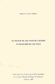 Tapa de El Palacio de los Vives de Cañamás en Benifairó de Les Valls