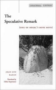 Tapa de The Speculative Remark