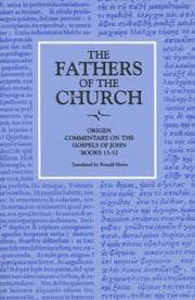 Tapa de Commentary on the Gospel of John, Books 13-32