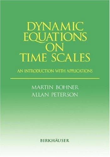 Tapa de Dynamic equations on time scales