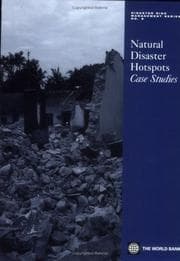 Tapa de Natural disaster risk hotspots case studies