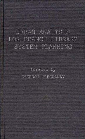 Tapa de Urban analysis for branch library system planning