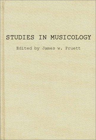 Tapa de Studies in musicology