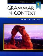 Tapa de Grammar in Context 1, fourthon (Student Book)