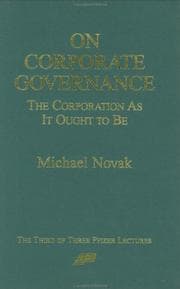 Tapa de On corporate governance