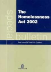 Tapa de The Homelessness Act 2002