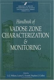 Tapa de Handbook of Vadose Zone Characterization and Monitoring