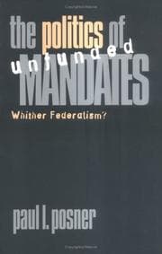 Tapa de The politics of unfunded mandates