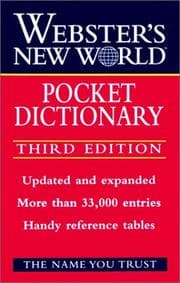 Tapa de Webster's New World pocket dictionary