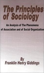 Tapa de Principles of Sociology an Analysis of the Phenomena of Association and of Social Organization, the