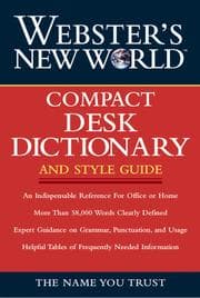 Tapa de Webster's New World compact desk dictionary and style guide