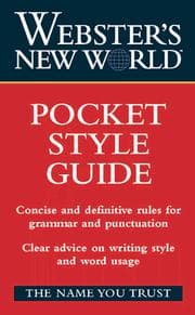Tapa de Webster's New World pocket style guide