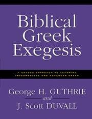 Tapa de Biblical Greek exegesis