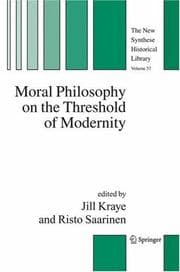 Tapa de Moral philosophy on the threshold of modernity
