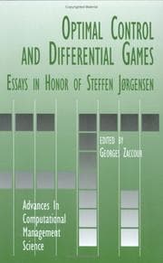 Tapa de Optimal Control and Differential Games