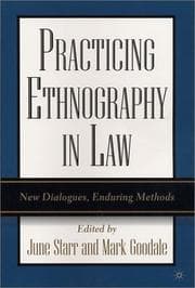 Tapa de Practicing ethnography in law