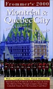 Tapa de Frommer's Montreal and Quebec City 2000
