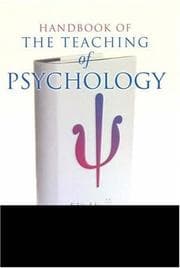 Tapa de Handbook of the Teaching of Psychology