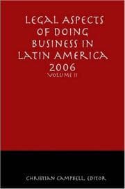 Tapa de Legal Aspects of Doing Business in Latin America - Volume II