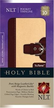 Tapa de Holy Bible: New Living Translation, Port/Beige TuTone, Leatherlike, Pocket Thinline (Pocket Thinline Bible: Nltse)