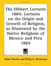 Tapa de The Hibbert Lectures 1884